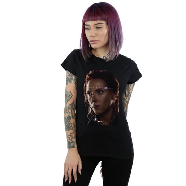 Marvel Womens/Ladies Avengers Endgame Avenge The Fallen Black Widow Cotton T-Shirt