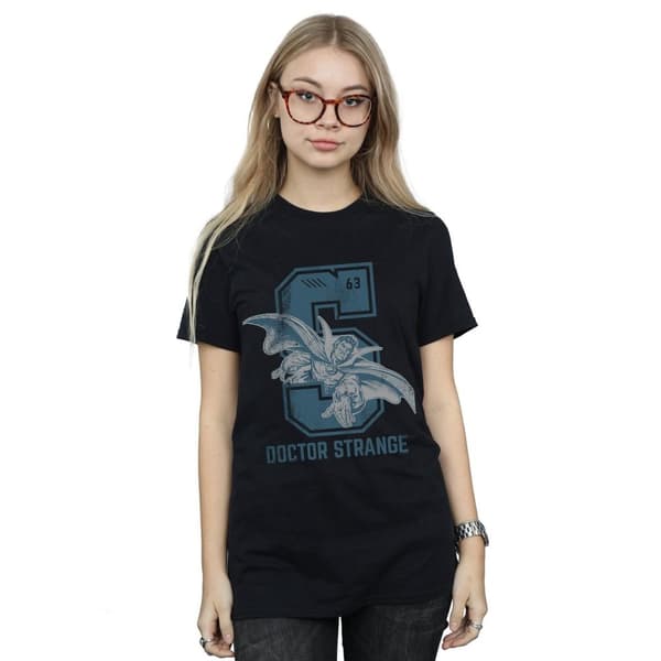 Marvel Womens/Ladies Doctor Strange Collegiate Cotton Boyfriend T-Shirt