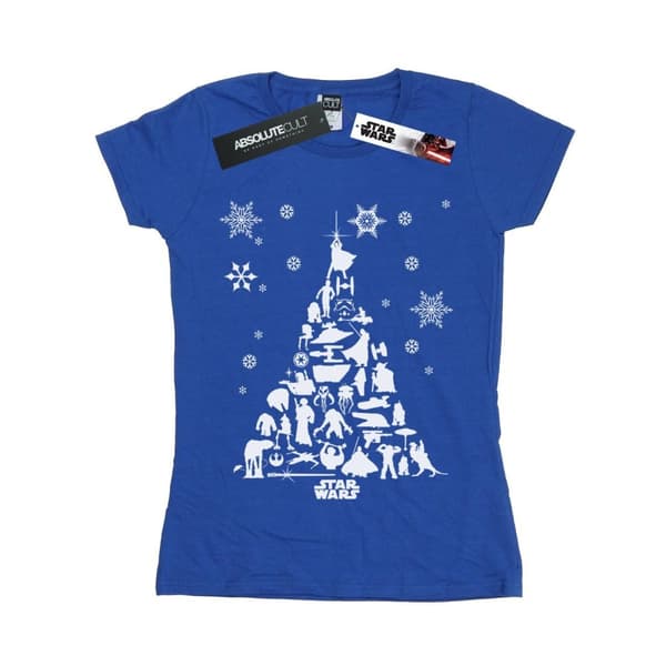 Star Wars T-shirt i bomull med julgran för kvinnor/damer