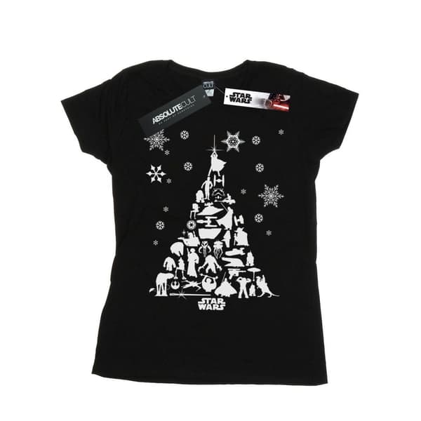 Star Wars T-shirt i bomull med julgran för kvinnor/damer