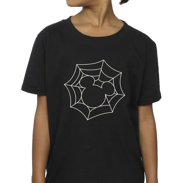 Disney Musse Pigg T-shirt i bomull med spindelnät för flickor