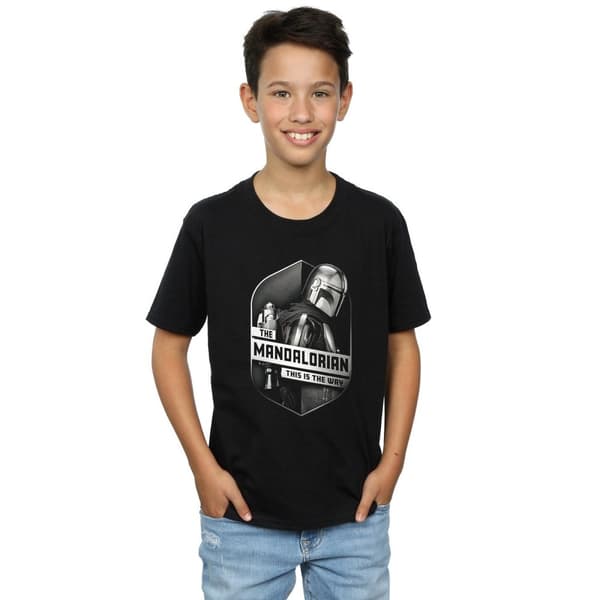 Star Wars Pojkar The Mandalorian This Way Mando Shield T-shirt