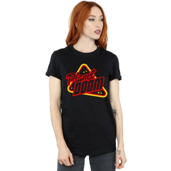 Ready Player One Womens/Ladies Planet Doom Logo Cotton Boyfriend T-Shirt