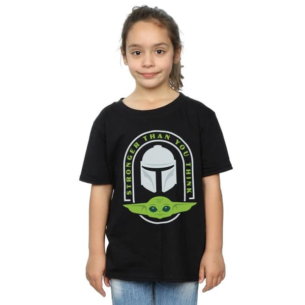 Star Wars Girls The Mandalorian Stronger Than You Think Cotton T-Shirt