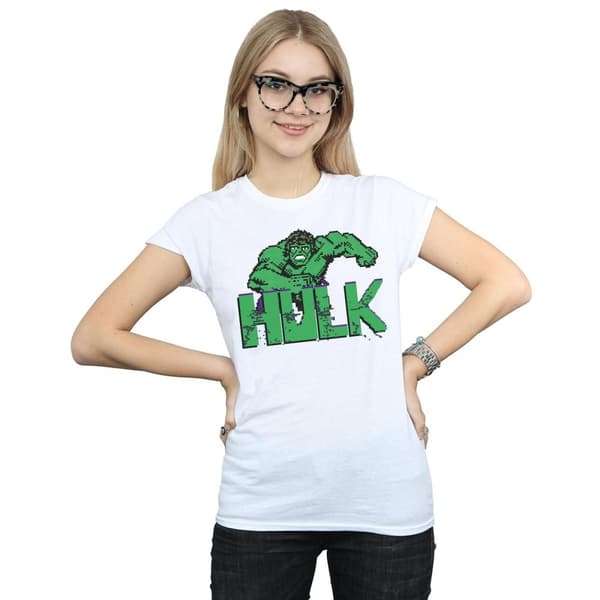 Marvel Womens/Ladies Hulk Pixelated Cotton T-Shirt