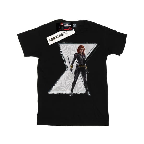 Marvel Pojkar - Black Widow Movie Natasha T-shirt med logotyp