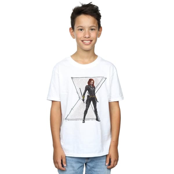 Marvel Boys Black Widow Movie Natasha Logo T-Shirt