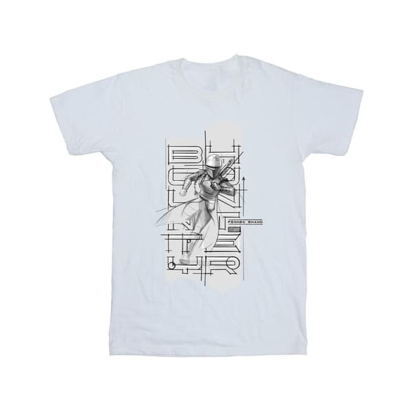 Star Wars Girls The Book Of Boba Fett Fennec Illustration Cotton T-Shirt