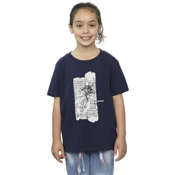 Star Wars Girls The Book Of Boba Fett Fennec Illustration Cotton T-Shirt