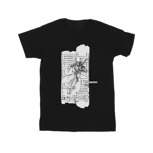 Star Wars Girls The Book Of Boba Fett Fennec Illustration Cotton T-Shirt