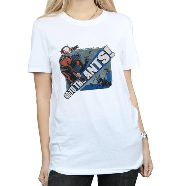 Marvel Womens/Ladies Ant-Man Go To The Ants Cotton Boyfriend T-Shirt