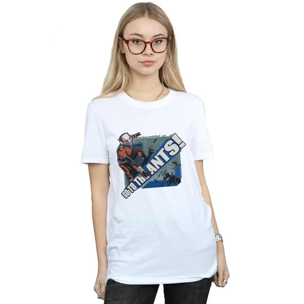 Marvel Womens/Ladies Ant-Man Go To The Ants Cotton Boyfriend T-Shirt