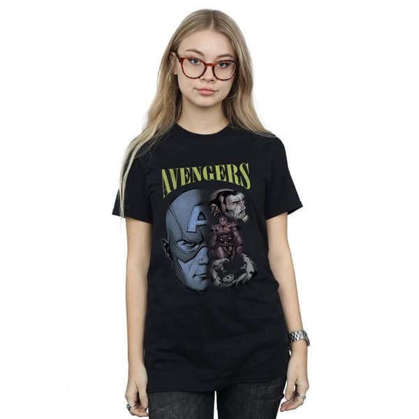 Marvel Womens/Ladies Avengers Homage Cotton Boyfriend T-Shirt