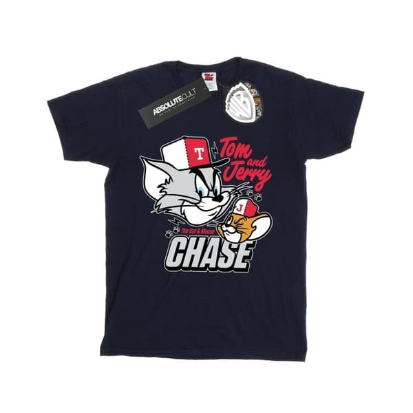 Tom And Jerry T-shirt i bomull för flickor - Cat & Mouse Chase
