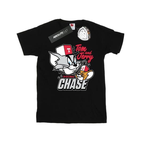 Tom And Jerry T-shirt i bomull för flickor - Cat & Mouse Chase