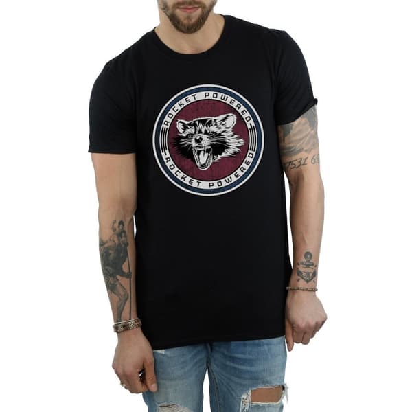 Marvel Mens Guardians Of The Galaxy Rocket Powered T-Shirt