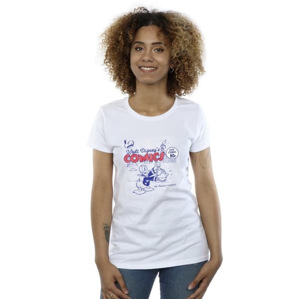 Disney Dam/Tjej Donald Duck Comics T-shirt i bomull