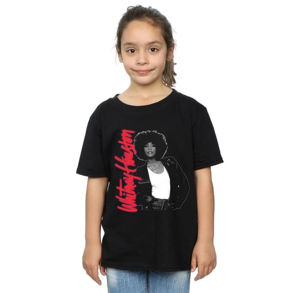 Whitney Houston Girls Whitney Pose Cotton T-Shirt
