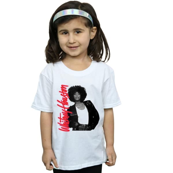 Whitney Houston Whitney Pose T-shirt i bomull för flickor