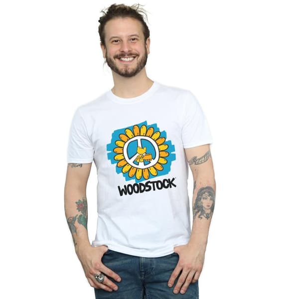 Woodstock Mens Flower Peace T-Shirt