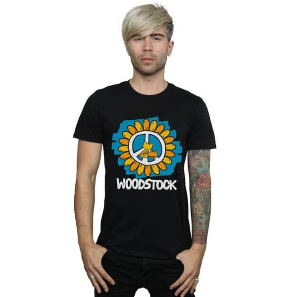 Woodstock Mens Flower Peace T-Shirt