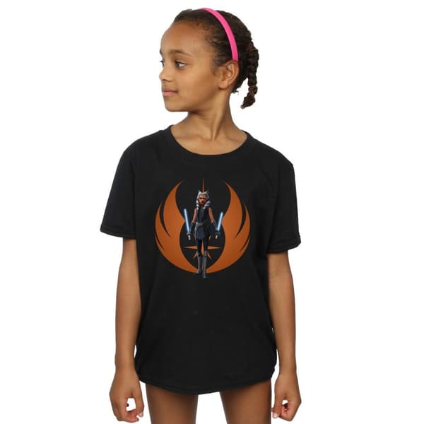 Star Wars Clone Wars Ahsoka Rebel Pose T-shirt i bomull för flickor