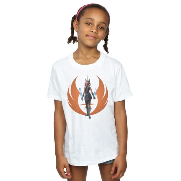Star Wars Clone Wars Ahsoka Rebel Pose T-shirt i bomull för flickor