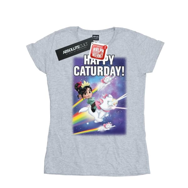 Disney Dam/kvinnor Wreck It Ralph Happy Caturday - T-shirt i bomull