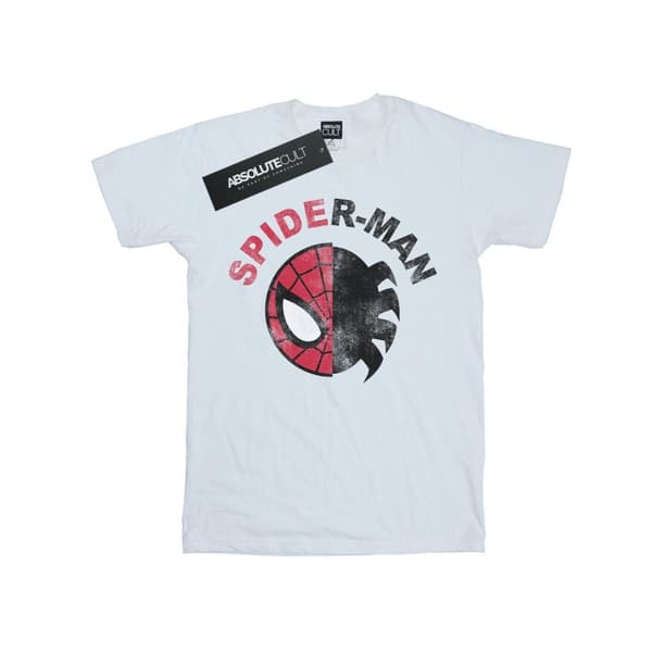 Marvel Dam/Tjej Spider-Man - Boyfriend-T-shirt i bomull med klassisk delning