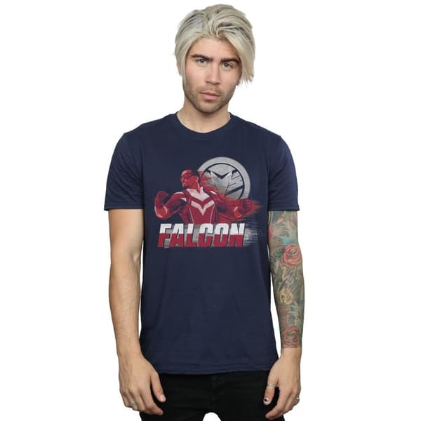 Marvel Mens The Falcon And The Winter Soldier Falcon Red Fury T-shirt