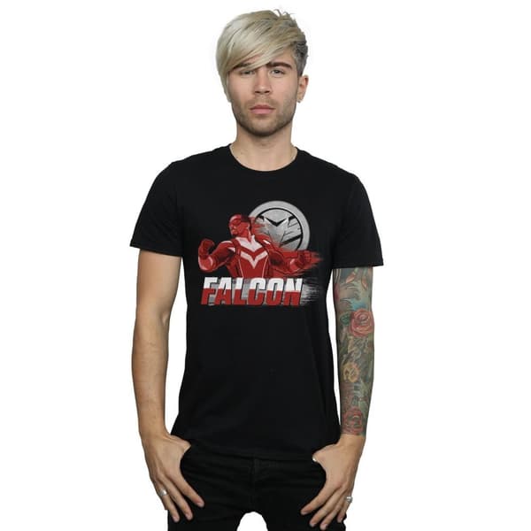 Marvel Mens The Falcon And The Winter Soldier Falcon Red Fury T-Shirt
