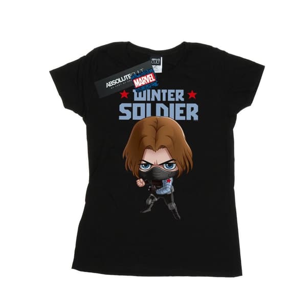 Marvel Vintersoldaten Bucky Toon - bomulls-T-shirt för damer/kvinnor