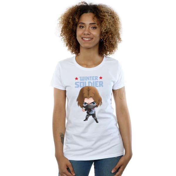 Marvel Vintersoldaten Bucky Toon - bomulls-T-shirt för damer/kvinnor