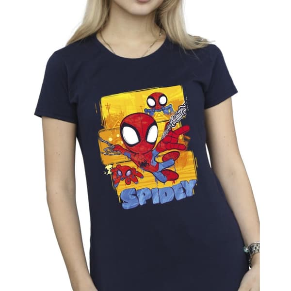 Marvel Dam/Tjej - Spidey And His Amazing Friends - Flying T-shirt i bomull