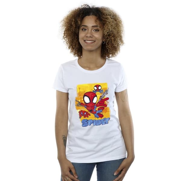 Marvel Dam/Tjej - Spidey And His Amazing Friends - Flying T-shirt i bomull