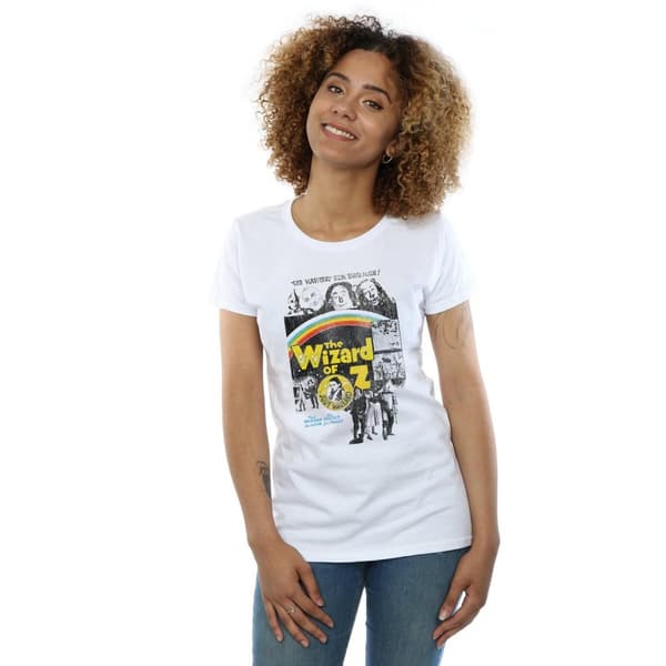 The Wizard Of Oz Womens/Ladies Distressed Movie Poster Cotton T-Shirt