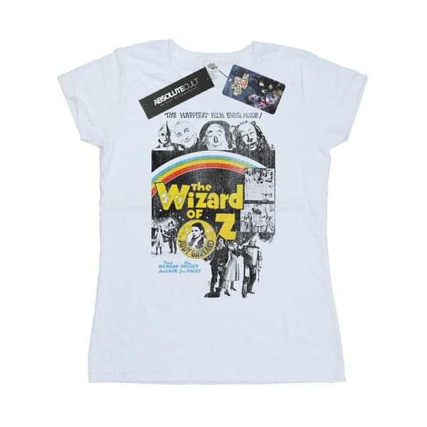 The Wizard Of Oz Womens/Ladies Distressed Movie Poster Cotton T-Shirt