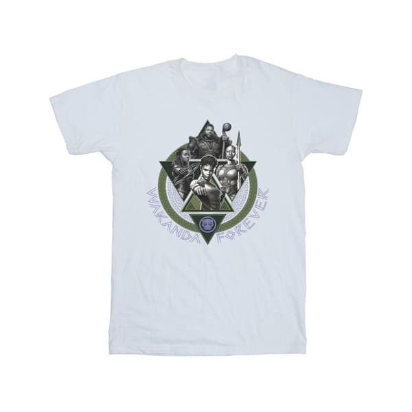Marvel Mens Black Panther Wakanda Forever Group Ring Pose T-Shirt