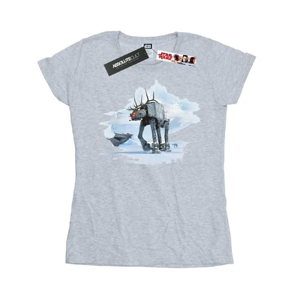 Star Wars T-shirt i bomull med AT-AT-renar och julmotiv för kvinnor/damer