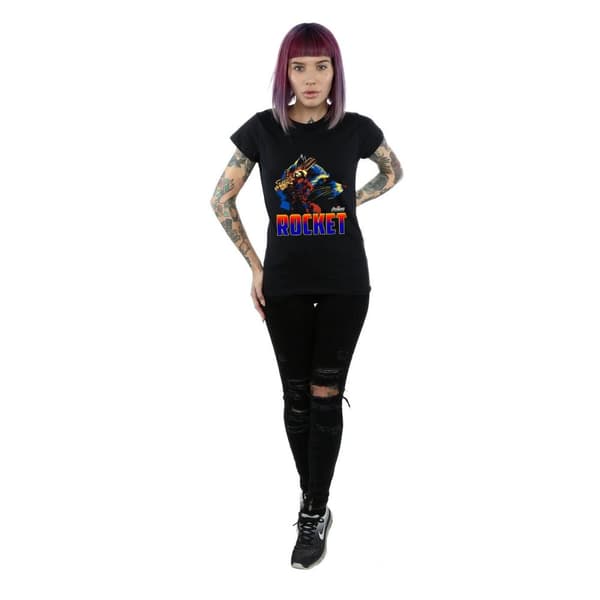 Marvel Dam/Tjej Avengers Infinity War Rocket Character - T-shirt i bomull