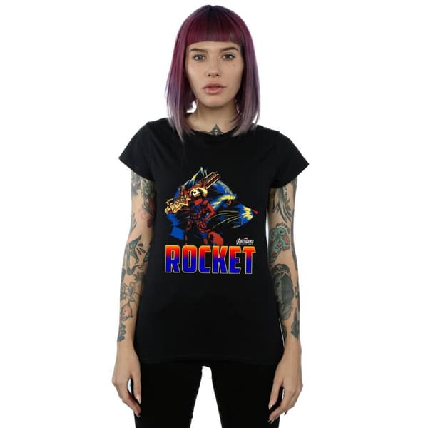 Marvel Dam/Tjej Avengers Infinity War Rocket Character - T-shirt i bomull