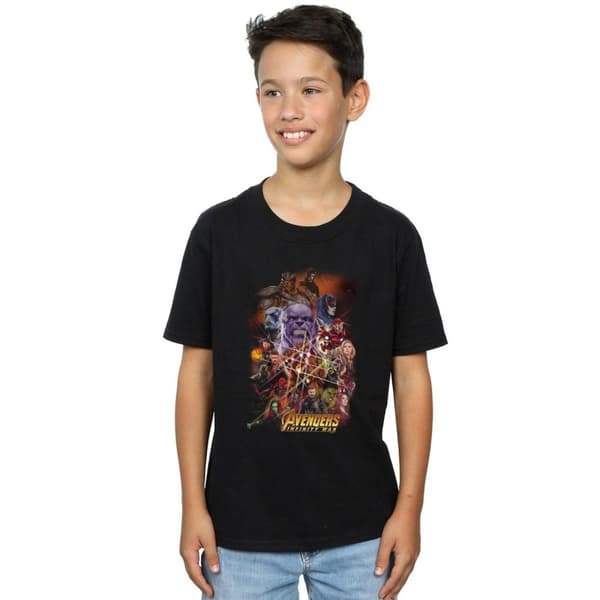 Marvel Boys Avengers Infinity War Character Poster T-Shirt