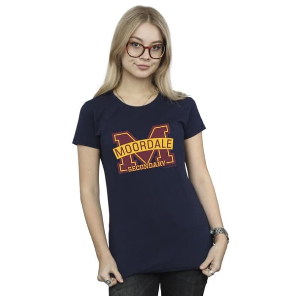 Netflix Womens/Ladies Sex Education Moordale M Logo 2 Cotton T-Shirt