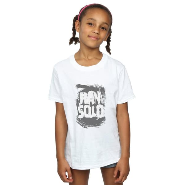 Star Wars Girls Han Solo Text Cotton T-Shirt