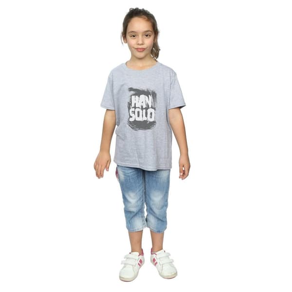 Star Wars Girls Han Solo Text Cotton T-Shirt