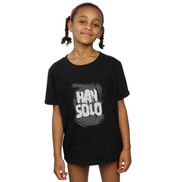 Star Wars Han Solo T-shirt i bomull med text för flickor