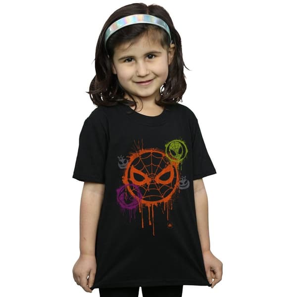 Marvel Girls Halloween Spiderman Icon Cotton T-Shirt