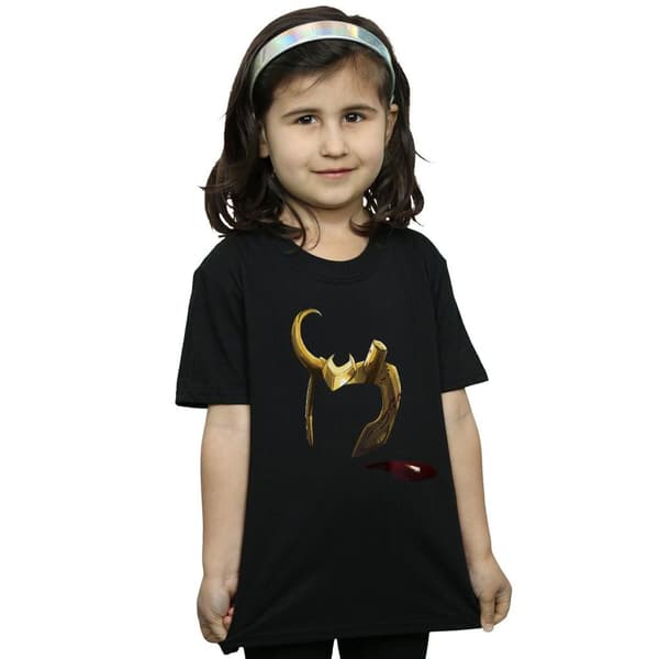 Marvel T-shirt i bomull med hjälm för flickor - Loki Agent Of Asgard