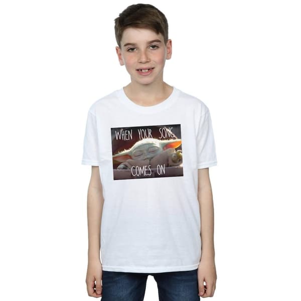 Star Wars Boys The Mandalorian The Child Song Meme T-Shirt