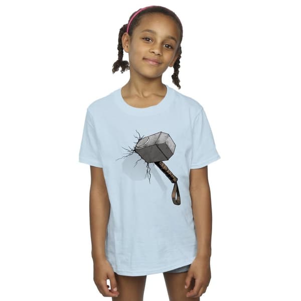 Marvel Universe Thor Hammer Crack - T-shirt i bomull för flickor